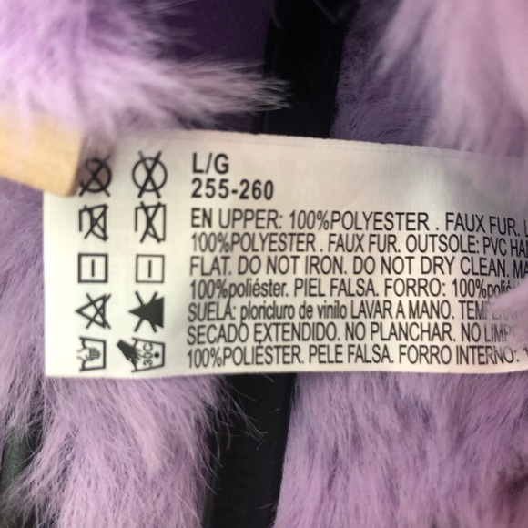 Forever 21 Plush Home Slippers Lavender Size L Soft Faux Fur New - Picture 11 of 12